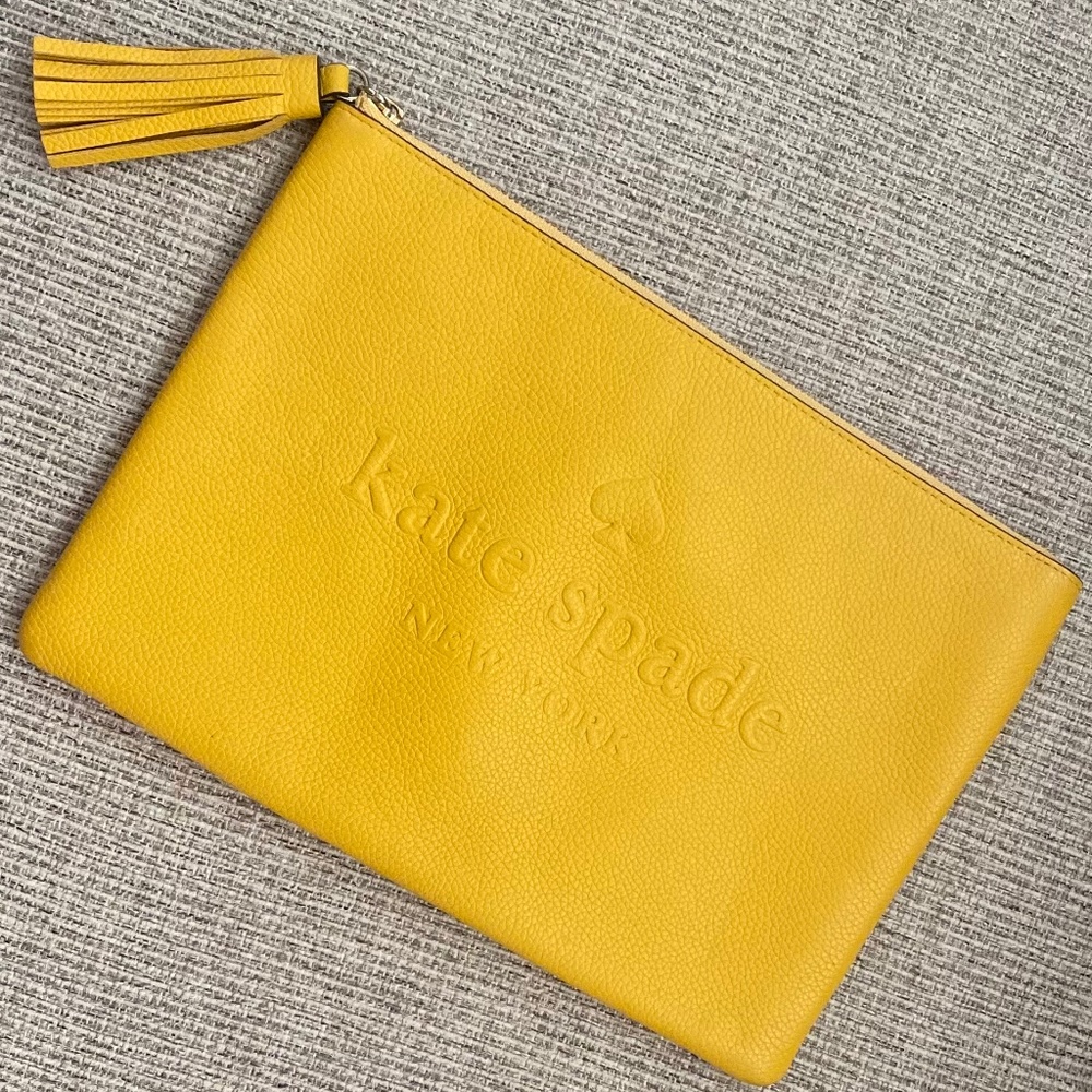 Kate Spade Signature Logo Daffodil Clutch